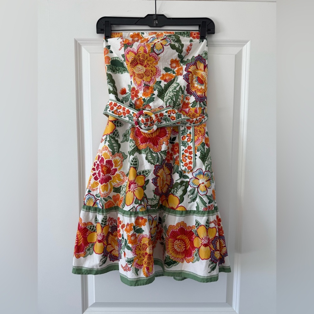 Joie Floral Strapless Mini Dress - 8